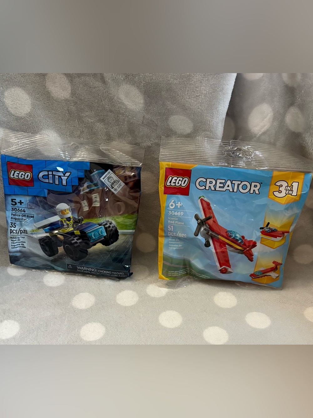 Set 2 Lego Sets LEGO Creator Red Plane & Blue ATV Polybags - New